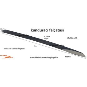 Resim Kunduracı Falçatası Büyük Uzun Ayakkabıcı Tamir Bıçağı Falçata 
