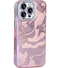 Resim İphone 16 Pro Uyumlu Kılıf Parlak Kamera Çevresi Taşlı Kadın Telefon Kılıfı Kapak 