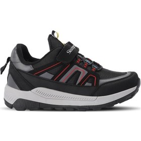 Resim Slazenger KROSS KTN Çocuk Cırt Cırtlı Siyah / Kırmızı Günlük Spor Ayakkabısı 