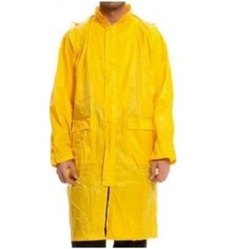 Resim Sgs Kapüşonlu Sarı Pvc Yağmurluk Xxl 