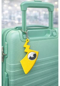 Resim Apple Uyumlu AirTag Şimşek Tasarımlı Gizli Anahtarlık Kılıf Çanta/valiz/anahtar İçin Tam Koruma Sarı 