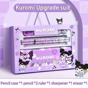 Resim Anime Sanrio Kuromi Cinnamoroll Kırtasiye Seti Sanrio Melody Kalemler Silgiler Cetveller Öğrencilere Özel Okul Malzemeleri 