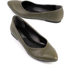 Resim Shoetek Bailey Kadın Babet Yeşil Deri Yeşil 