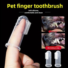 Resim Pet Finger Diş Fırçası ve Diş Macunu Kiti - Kediler ve Küçük Köpekler İçin Yumuşak Silikon Fırça, Hassas Temizlik İçin, Pil Gerektirmez, Evcil Hayvanlar İçin Diş Bakımı 