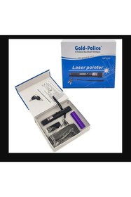 Resim İRHANLAR Yeşil Lazer Şarjlı Uzun Menzilli Gold Police GP-003 Pointer Anahtarlı Şık Kutusunda Döner Başlıklı 