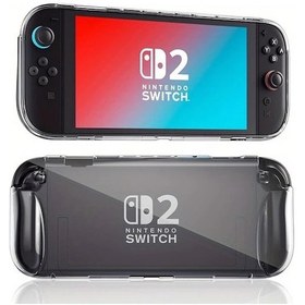 Resim Gaojunshop01 Nintendo Switch 2 Uyumlu Violet Sanyetral Hafif Şok Emici Şeffaf Kılıf 
