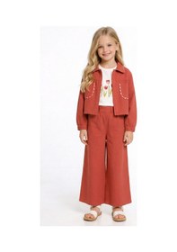 Resim Xo Kids Kız Çocuk 3lü Alt Üst Kombin Takmı 4-8 Yaş Set0513 Kiremit 