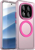 Resim Redmi Note 14 Pro 4g Candy Magsafe Pc Hibrit Tpu Telefon Kılıfı İçin Kırmızı 