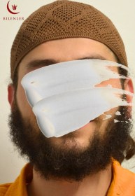 Resim Erkek Örme Takke Hac Ve Umre İçin İdeal Nefes Alabilir Standart Beden Takke Kahverengi 