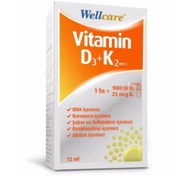 Resim Wellcare Vitamin D3 K2 12 ml 