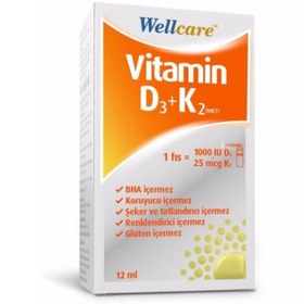 Resim Wellcare Vitamin D3 K2 12 ml 