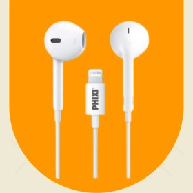 Resim Phixi Hs-I7 Mikrofonlu Lightning Girişli Msi Sertifikalı Earpods Kulaklık - 100 cm Beyaz 