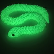 Resim 1 adet Klasik Karanlıkta Parlayan 3D Baskılı Piton Yılan Dekoru, Mafsalı ve Çıkarılabilir Gözleri Olan Sanat Eseri, Plastik, Elektrik Gerektirmez, Oturma Odası, Yatak Odası, Ofis, Parti için Mükemmel, Benzersiz Doğum Günü Hediyesi, Noel, Cadılar Bayramı, Paskalya, Hanuka, Şükran Günü için İdeal, Eşsiz Hediye Öğesi | Gerçekçi Yılan Replikası | Plastik Yapı 