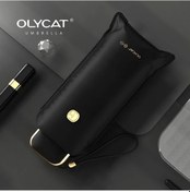 Resim Fochsia Siyah 5 Katlı Cep Şemsiyesi Olycat Ultraviyole Koruma Güneş Şemsiyesi 