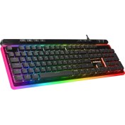 Resim Rampage SHINE K14 Siyah USB RGB Backlight Membrane Gaming Oyuncu Klavye 