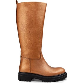 Resim Deery Hakiki Deri Bronz Rengi Kadın Çizme Bronz 