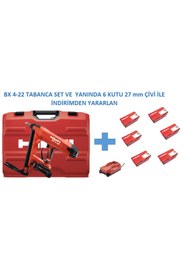 Resim Hilti HILTİ BX 4-22 AKÜLÜ ÇİVİ ÇAKMA TABANCASI + ( 6 KUTU ÇİVİ ) 