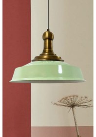 Resim Asaletli Eskitme Long Knob Başlık Retro Sarkıt Lamba Restoran Salon Aydınlatma Mint Yeşili 