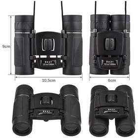 Resim Andoer-2 Hafif Mini Dürbün Yetişkinler Için Katlanabilir Cep Siyah 