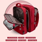 Resim Myco 39.62cm Laptop Sırt Çantası - Havayolu Onaylı, Genişletilebilir Çift Omuz Çantası USB Portu ile, Seyahat için Çoklu Bölümler, Rahat Stil, Naylon Malzeme, Ayarlanabilir Askı, Siyah ve Pembe Tasarım, Seyahat Sırt Çantası | Rahat Stil Çanta | Dayanıklı Fermuarlar 