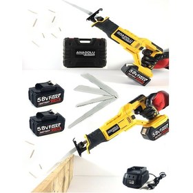 Resim Çift Akülü Tilki Kuyruğu Ağaç Dal Kurban Kesim Makinesi + 5 Adet Bıçak 