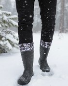 Resim SERABİEN Soğuk-Sıcak İzolasyonlu Şok Emici Kaymaz Tabanlı Eva Kauçuk Çizme Siyah 