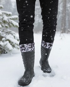 Resim SERABİEN Soğuk-Sıcak İzolasyonlu Şok Emici Kaymaz Tabanlı Eva Kauçuk Çizme Siyah 