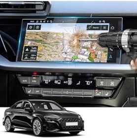 Resim Audi A3 2021-2024 Model 10.1 inç Multimedya Navigasyon Uyumlu 9H Nano Ekran Koruyucu 