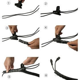 Resim Güncel Çarşı 1 mt x 22 mm Spiral Boru Kablo Kanalı Kablo Fiş Düzenleyici Toplayıcı Kordon Kablo Tutucu Beyaz 