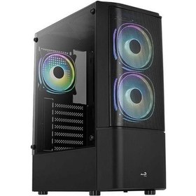 Resim Aerocool Quantum AE-QNTM 3 -FRGB Fanlı Mid Tower Gaming Kasası 