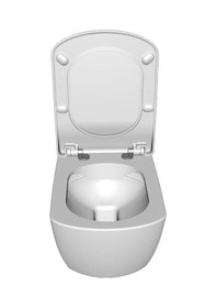 Resim Creavit Elegant Rim-Off Kanalsız Asma Klozet + Yavaş Kapanır Kapa 