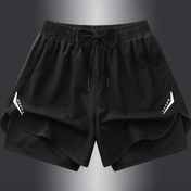 Resim Erkekler için 2'si 1 Arada Atletik Şortlar - Hızlı Kuruyan, Nem Çeken & Nefes Alabilen Koşu, Antrenman & Fitness İçin - Dayanıklı Polyester Karışımı ile Elastan, Makinede Yıkanabilir, Görünmez, Spor Salonu Şortları 