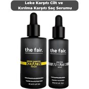 Resim the fair. Arbutin Cilt Tonu Eşitleyici Serum 30 ML + Drone-Targeted Keratin Kırılma Karşıtı Saç Serumu 30 ML 