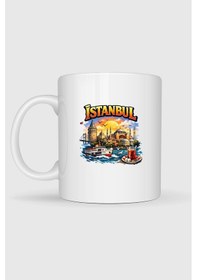 Resim İstanbul Özel Tasarım Baskılı Kupa Bardak Beyaz 