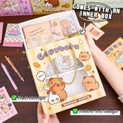 Resim Ginek Pig Temalı Kırtasiye Hediye Seti, Not Defteri, Kitap Ayracı ve Aksesuarlar İçeren Premium Yazı Aracı Kombini, Mezunlar için Mükemmel Kağıt Malzemeli Kırtasiye Seti, Arkadaşların Kırtasiye Hediyeleri, Parti İyilikleri 