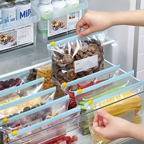 Resim 10'lu Set Yeniden Kullanılabilir Gıda Saklama Torbaları - Şeffaf, Kendinden Yapışkanlı Ziplock Torbalar Meyve, Sebze, Et & Tahıllar İçin - Mutfak Düzenleme Temel Gereçleri 