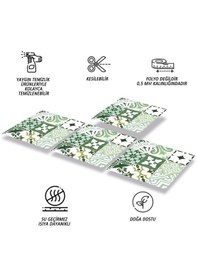 Resim Tink Kendinden Yapışkanlı Karma Yeşil Londra Desenli Pvc Karo 30x30 
