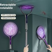 Resim USB Şarj Edilebilir Sivrisinek Öldürücü, Katlanabilir ve Uzatılabilir, 1200mAh, Ev Kullanımı, Bahçe, Kamp için Böcek Zabıtası ve Güvenlik Ağı 