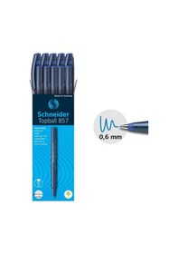 Resim Schneıder Topball 857 Konik Uçlu Roller Pilot Kalem Mavi 0,6 Mm 10 Lu Mavi 