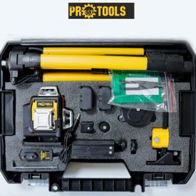 Resim GVN PROTOOLS Profesyonel Lazer Tesviye ve Ölçüm Seti - 16 Çizgi - 48 V 10,0 AH - Tripodlu 