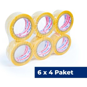 Resim Nuga Bant 45 mm x 100 mt Şeffaf Koli Bandı Hotmelt Red 24 Adet 