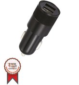 Resim Torima C3 Siyah Tüm Araçlara Uyumlu Araba Çakmaklık Çift USB Girişli Oto Şarj Aleti Soketi 