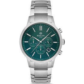 Resim Hislon Dt115s-15ss Yeşil Kadran Metal Kordon Erkek Saat - Yeni Sezon 