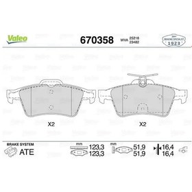 Resim Volvo V50 Arka Fren Balatasi 2005-2012 Valeo 670358 