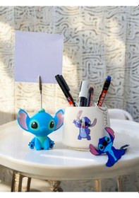Resim Stitch Sevimli Koala Fotoğraf Not Tutacağı-kalemlik-anahtarlık Seti Hediyelik Tutucu Renkli 