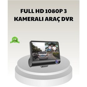Resim Araç Dvr Kamerası 3 Lü 170 Geniş Açılı Full Hd Ve Park Destekli 