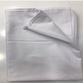 Resim Fermuarlı Beyaz 2'Li Yastık Kılıfı 50X70 Cm 