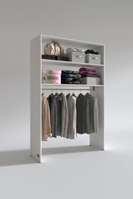 Resim Kenzlife Giysi Dolabı Hayrettin 180*120*40 Byz Gardırop Tekerlekli 