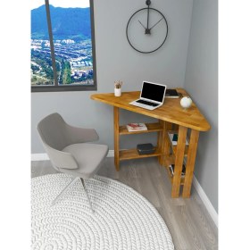 Resim Wood Face Woodface Best Doğal Ahşap Köşe Çalışma Masası 110x80 cm 