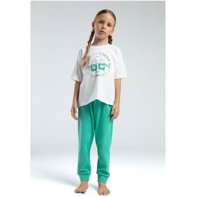 Resim Rolypoly Kız Çocuk Yeşil Pijama Takımı 5274-47628 Yeşil 